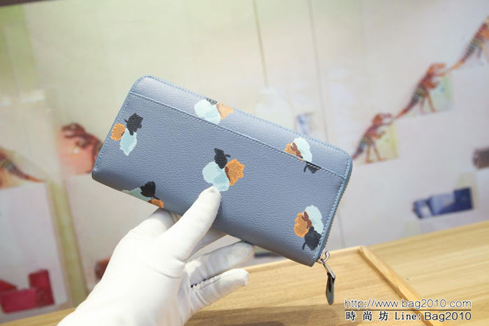 COACH蔻馳 55950 牛皮女錢包 花卉印花塗層 拉鏈錢包  Chz1199